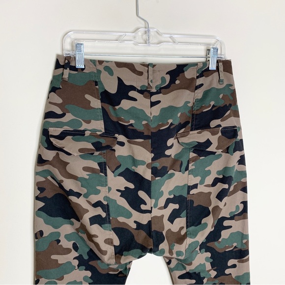 Nili Lotan Paris Drop Crotch Pant (Sz 0) Coyote Brown Camo - Picture 10 of 14
